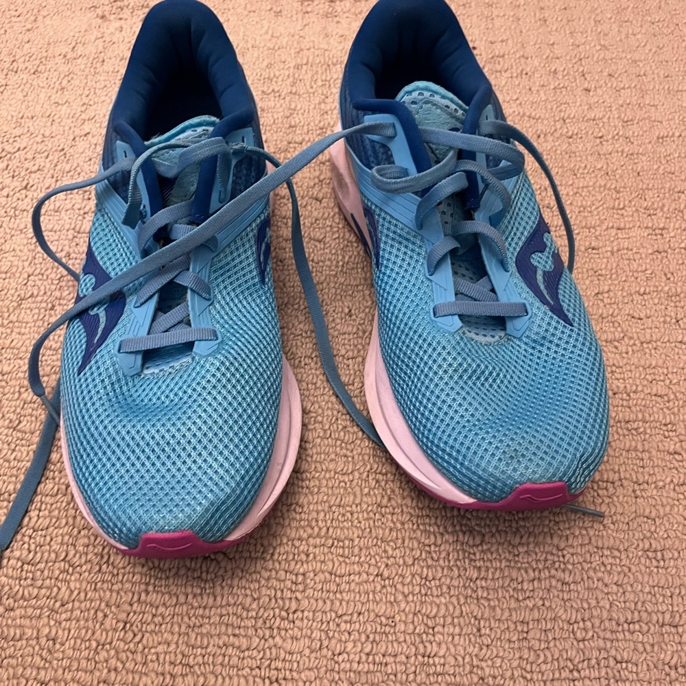 Saucony Axon Blue Athletic Shoes Lightweight Breathable Design‎